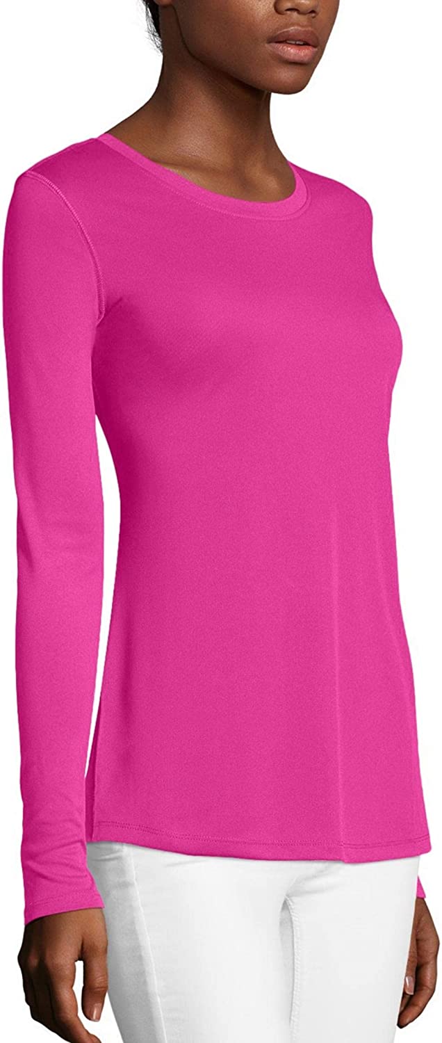 Hanes Women's Sport Cool Dri Long Sleeve Crewneck T-Shirt, Moisture-Wicking Performance Tee - Image 3